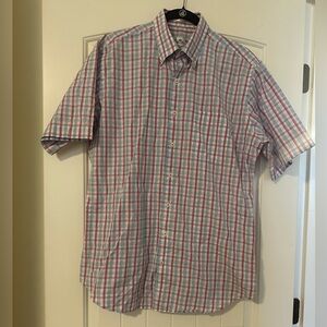 Peter Miller Button Up Plaid Shirt with Button Collar L